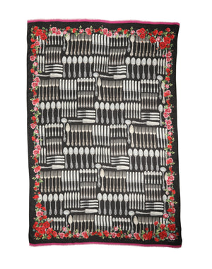 Multicolor Cutlery Floral Wrap Shawl 135cm x 132cm Scarf