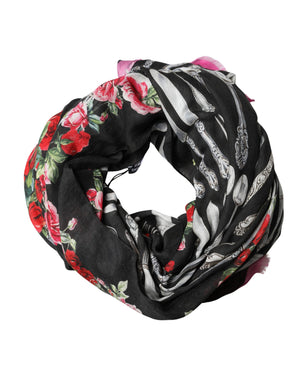 Multicolor Cutlery Floral Wrap Shawl 135cm x 132cm Scarf