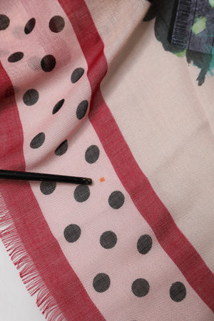 Multicolor Floral Print Square Stole 136cm x 130cm Scarf