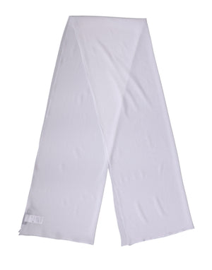 White Silk Neck Wrap Shawl Stole 200cm x 64cm  Scarf