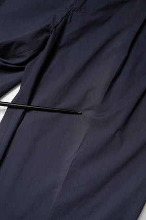 DarkBlue Wool Straight Formal Dress Trouser Pants