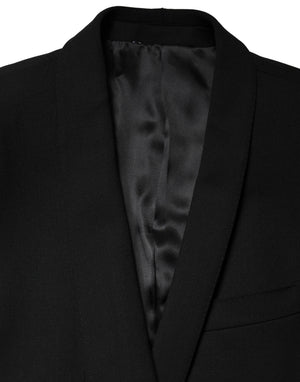 Black Embellished Single Breasted Blazer