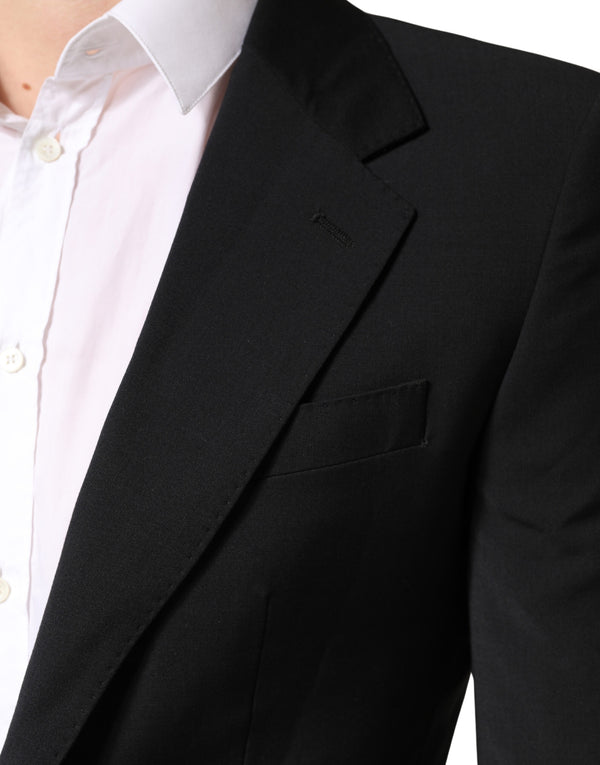 Black MARTINI Single Breasted Tuxedo Blazer