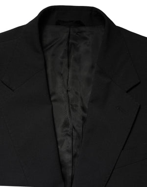 Black MARTINI Single Breasted Tuxedo Blazer