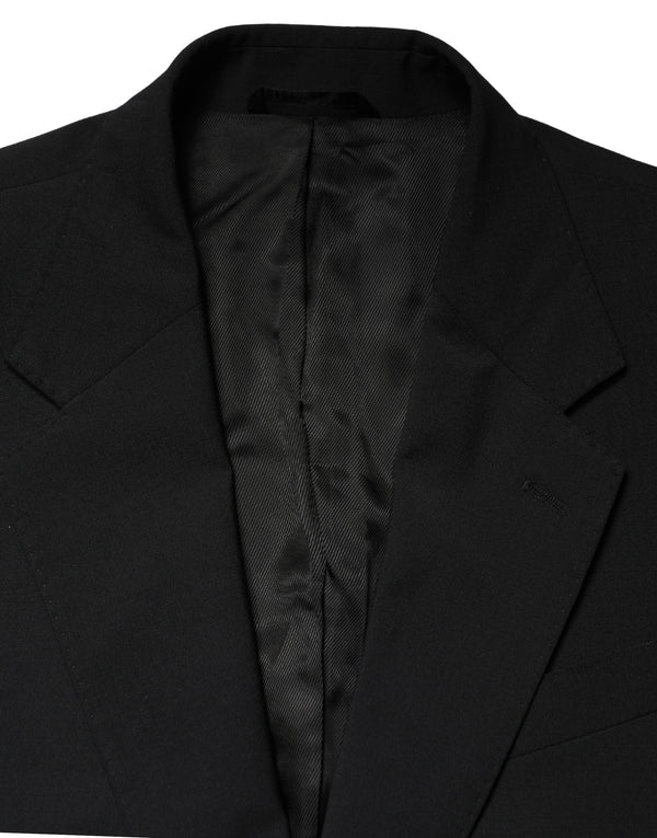 Black MARTINI Single Breasted Tuxedo Blazer