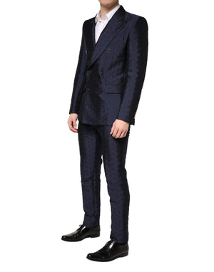Dark Blue Double Breasted SICILIA 2 PC Suit