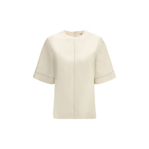 Beige Silk T-Shirt
