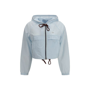 Blue Recycled Polyamide Shell Jacket