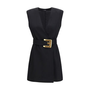 Black Fleece Wool Cocktail Dress