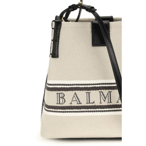 Beige Cotton Shoulder Bag