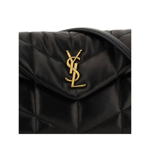 Black Lamb Leather Shoulder Bag