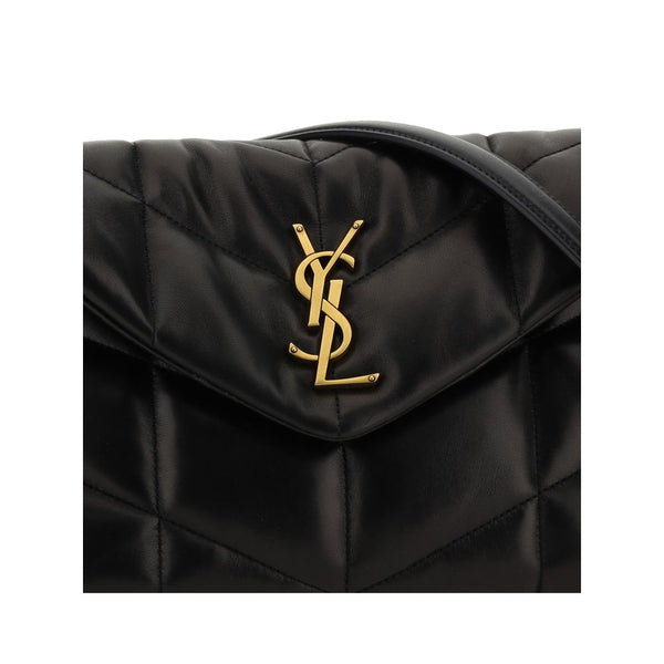 Black Lamb Leather Shoulder Bag