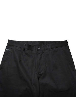 Black Cotton Skinny Dress Formal Trouser Pants