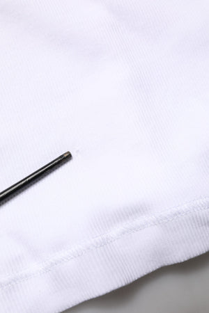 White Sleeveless Round Neck Tank Top T-shirt
