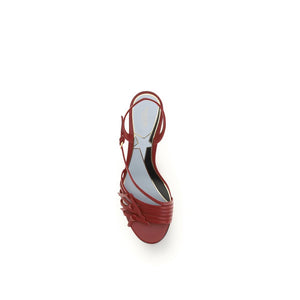 Multicolor Goatskin Strap-On Sandals