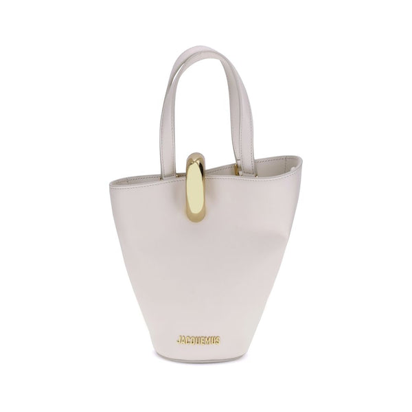 Beige Calf Leather Bos Taurus Shoulder Bag