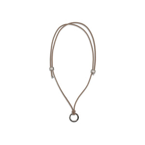 Black Calf Leather Bos Taurus Necklace