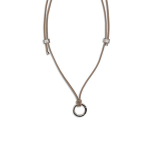 Black Calf Leather Bos Taurus Necklace