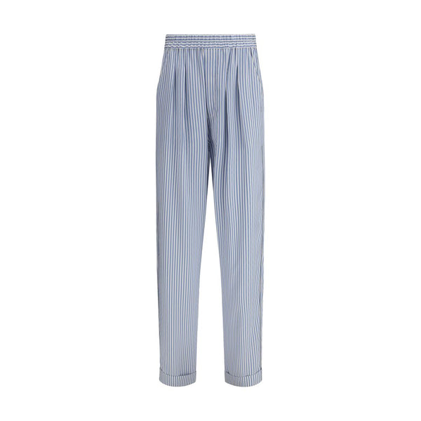 Multicolor Silk Casual Pants