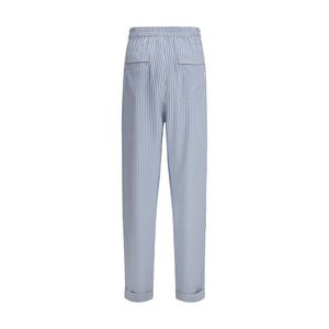Multicolor Silk Casual Pants