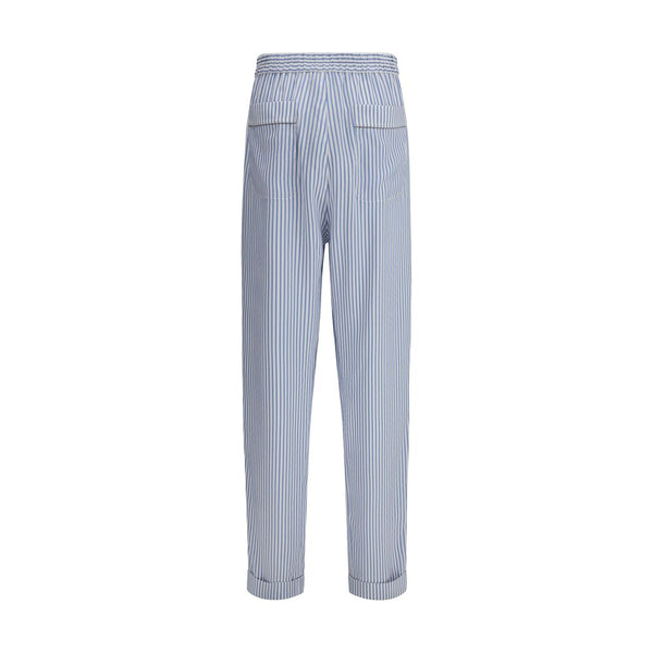 Multicolor Silk Casual Pants