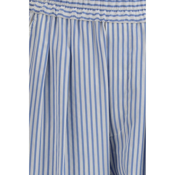 Multicolor Silk Casual Pants