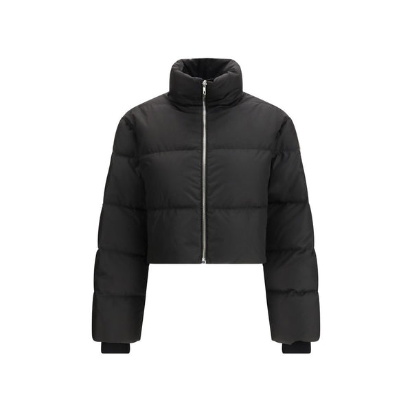 Black Polyester Full-Length Jacket