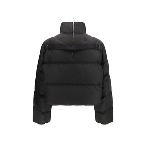 Black Polyester Full-Length Jacket