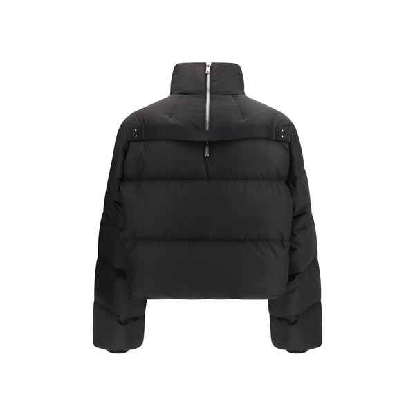 Black Polyester Full-Length Jacket