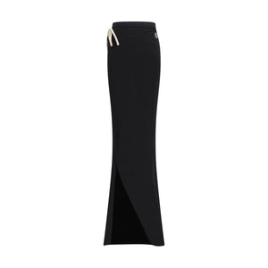 Black Cotton Long Skirt