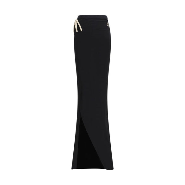 Black Cotton Long Skirt