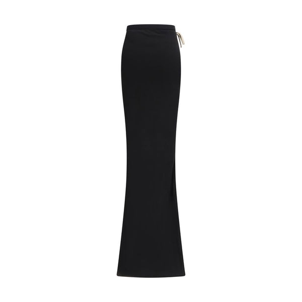 Black Cotton Long Skirt