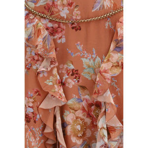 Orange Cotton Long Skirt