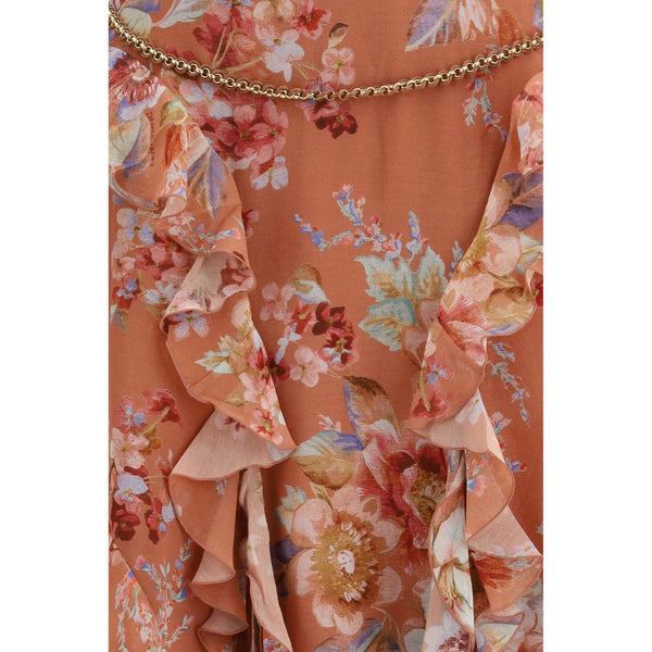 Orange Cotton Long Skirt
