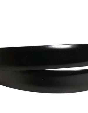 Men Black Classic Leather Metal Buckle Belt
