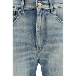 Blue Cotton Relaxed Fit Jeans