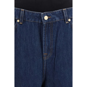 Blue Cotton Relaxed Fit Jeans