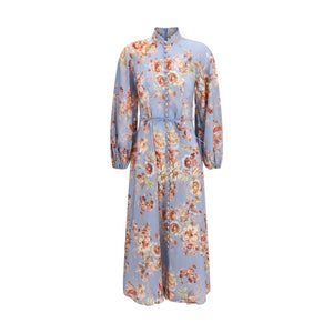 Multicolor Linen Long Dress