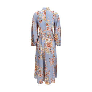 Multicolor Linen Long Dress