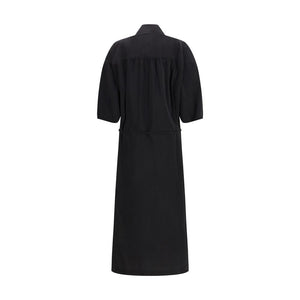 Black Silk Casual Dress