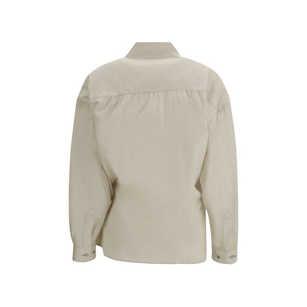 Beige Cotton Dress Shirt