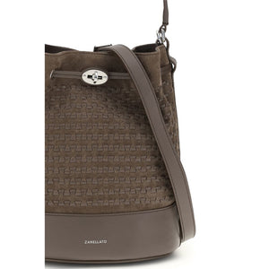 Brown Calf Leather Bos Taurus Backet Bag