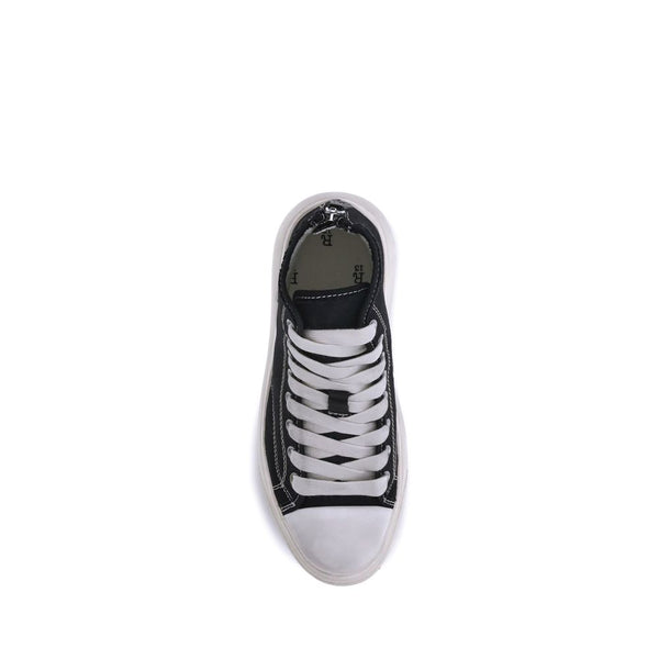Black Cotton High Top Sneakers