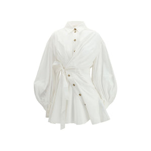 White Cotton Casual Dress