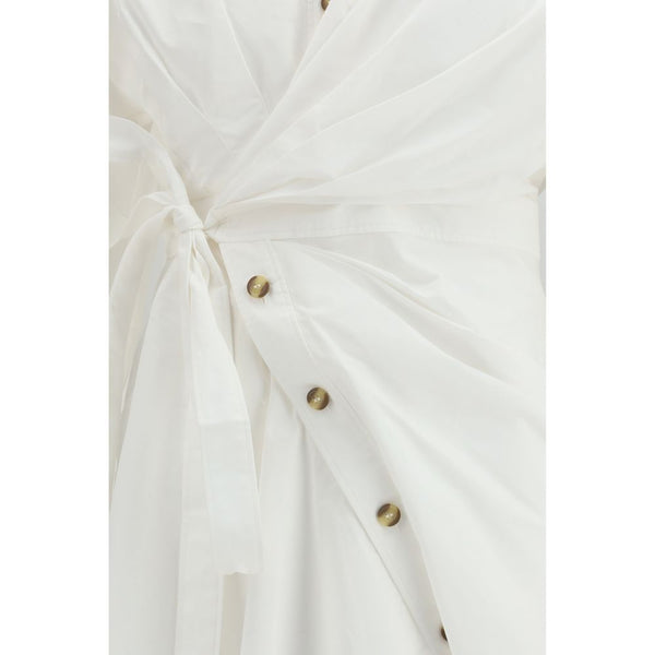 White Cotton Casual Dress