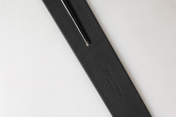 Men Black Classic Leather Metal Buckle Belt