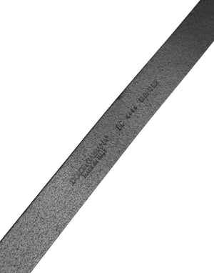 Men Black Classic Leather Metal Buckle Belt