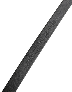 Men Black Leather Classic Metal Buckle Belt
