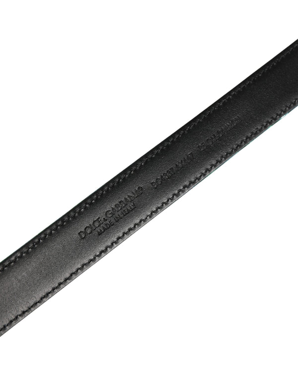Men Green Lurex Polyester Metal Buckle Belt