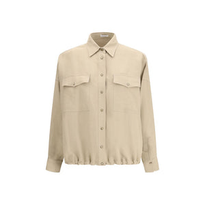 Beige Viscose Blouse